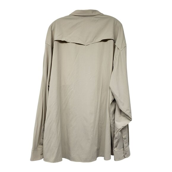 Poncho The Big Bend Western Performance Long Sleeve Shirt Pearl Snap UPF 50 - Picture 2 of 11